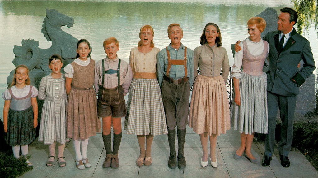 Trapp - alla på plats Sound of Music Salzburg