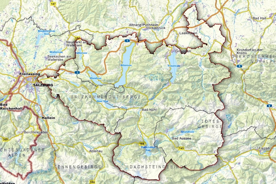 Karta Salzkammergut