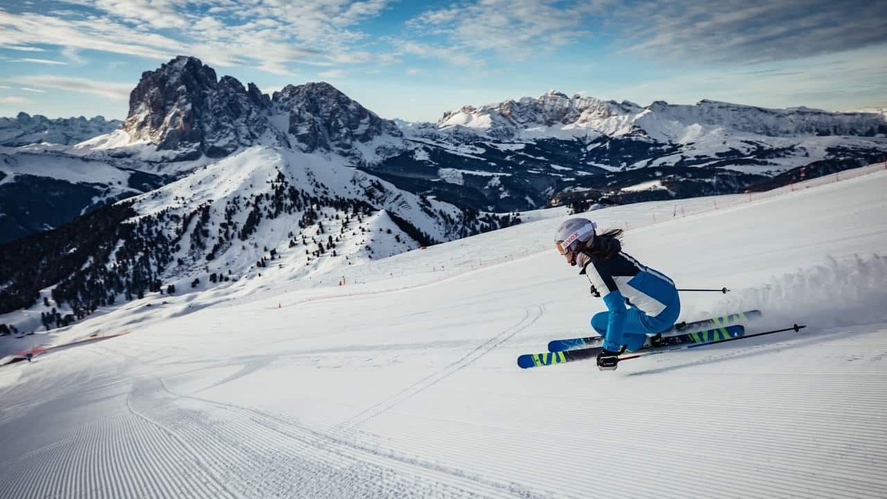 Seceda Sassolungo Val Gardena skidsemester Genziana